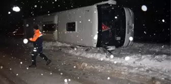 Tokat'ta devrilen yolcu otobüsünde yaralanan 13 kişi taburcu oldu