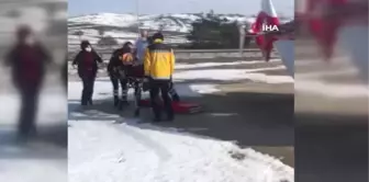 Felç geçiren 81 yaşındaki hastanın yardımına ambulans helikopter yetişti