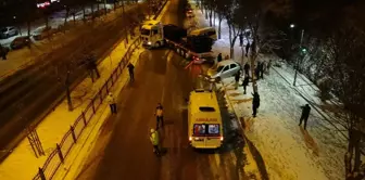 Yozgat'ta yollar buz pistine döndü, 15 araç birbirine girdi, o anlar anbean kaydedildi