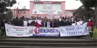 Sağlık çalışanları iş bırakma eylemi yaptı