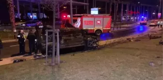 Kartal'da yoldan çıkan otomobil takla attı; 1 yaralı