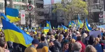 Zelenskiy'nin çağrısının ardından Londra'da 'Ukrayna'ya destek gösterisi' düzenlendi