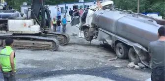 Su tankerinin güvenlik kulübesinin üzerine devrildiği kazada ölü sayısı 2'ye yükseldi