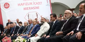 Diyanet İşleri Başkanı Erbaş, Trabzon'da hafızlık icazet törenine katıldı