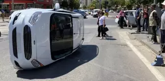 Noterden çıktı, yeni aldığı araçla böyle kaza yaptı