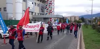 Ondokuz Mayıs Üniversitesinde Çalışan İşçilerden Gözleri Bağlı Eylem