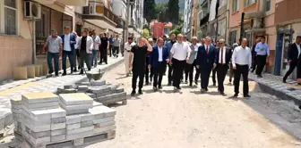 Manisa Büyükşehir Belediye Başkanı Cengiz Ergün, prestij cadde çalışmalarını inceledi