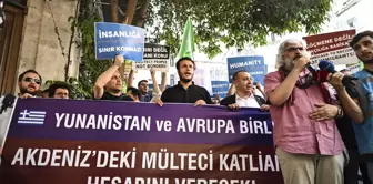 Özgür-Der üyeleri, Yunanistan'ın göçmen politikasını protesto etti