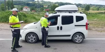 Sinop'un Erfelek ilçesinde trafik denetimi gerçekleştirildi