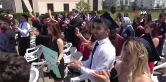 OMÜ Hukuk Mezuniyet Töreninde Öğrencilerden Protesto