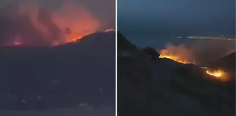 Korfu Adası'nda yangın çıktı, alevler yerleşim yerlerine sıçradı