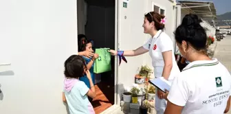 Kahramanmaraş depremi sonrası Karaçay Konteyner Kent'teki aileler ziyaret edildi