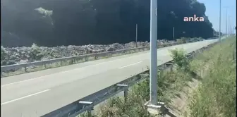 Arhavi'de Karadeniz Sahil Yolu Kenarına Dökülen Çöpler Tartışma Yarattı