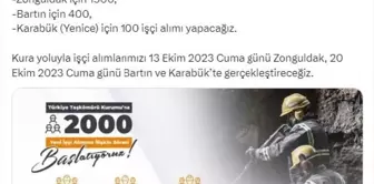 TTK'ya 2 Bin İşçi Alımı Başlıyor