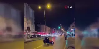 Drift heyecanı kaza getirdi...Ölümden dönen genç kamerada