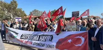 Tekirdağ'da İsrail'in Filistin'e yönelik saldırıları protesto edildi