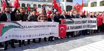 Bozüyük Sivil Toplum Harekatı Platformu İsrail'in Filistin'e yönelik saldırılarını protesto etti