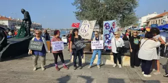 İzmir'de Kadınlar İsrail'i Protesto Etti