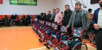 Şanlıurfa'da Engellilere Tekerlekli Sandalye ve Beyaz Baston Dağıtıldı