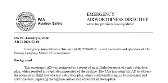 ABD Federal Havacılık Dairesi, Alaska Havayolları'na ait yolcu uçağının kabin kapısının kopması sonucu 171 Boeing 737 Max 9 tipi uçağın kullanımını askıya aldı