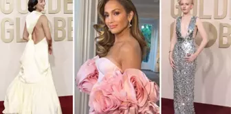 Altın Küre Ödül töreninde şıklıkları ile göz kamaştırdılar! Jennifer Lopez rakiplerini gölgede bıraktı