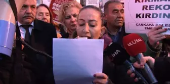 Çankaya Belediyesi İşçileri Başkanı Protesto Etti