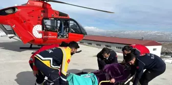 Van'da rahatsızlanan hamile kadın ambulans helikopterle hastaneye ulaştırıldı