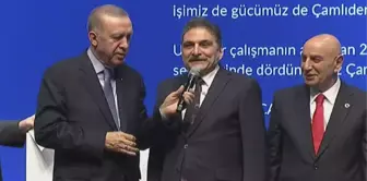 Toplantıya damga vuran anlar! Cumhurbaşkanı Erdoğan'ın mikrofon uzattığı adayın sözleri büyük alkış aldı