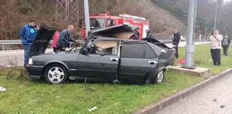 Sinop'un Erfelek ilçesinde otomobil devrildi, sürücü yaralandı