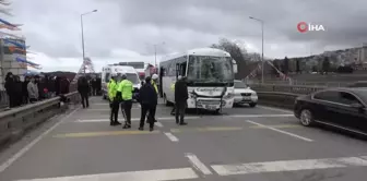 Maça giden taraftarları taşıyan midibüs tıra çarptı: 6 yaralı