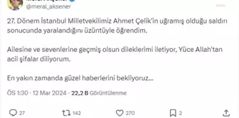 İYİ Parti Lideri Meral Akşener ve Sözcü Kürşad Zorlu'dan Ahmet Çelik için geçmiş olsun mesajı