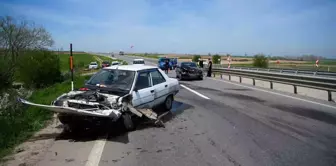 Edirne-Havsa D-100 Karayolunda Otomobil Kazası: 1 Yaralı