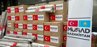 MÜSİAD, Kazakistan'da Sel Felaketinden Etkilenen Bölgelere Yardım Gönderdi