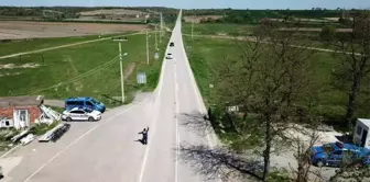 Edirne'de dron destekli trafik denetimleri gerçekleştirildi