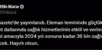 Sağlık Bakanı: Yıl Sonuna Kadar 36 Bin Yeni Sağlık Personeli Alınacak