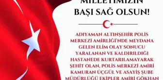 Eskişehir Valisi Hüseyin Aksoy'dan Adıyaman'daki Şehit Polisler İçin Başsağlığı Mesajı