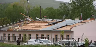 Erzurum'da Hortum Sonucu Evler ve Okul Hasar Gördü