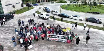 Tunceli'de Munzur Üniversitesi öğrencileri Filistin'e destek için yürüdü