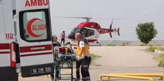 Ankara'da 88 Yaşındaki Hasta Ambulans Helikopter ile Hastaneye Kaldırıldı