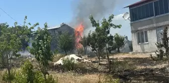 Mersin'de çıkan yangın ormanlık alana sıçramadan söndürüldü