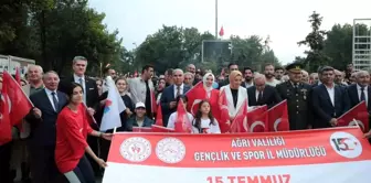 Ağrı'da 15 Temmuz Demokrasi ve Milli Birlik Günü Programı Düzenlendi