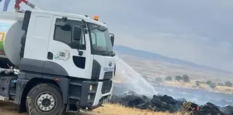 Ankara'nın Güdül ilçesinde çıkan 2 anız yangını söndürüldü