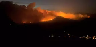 Manisa'da orman yangını! Alevlerle mücadele devam ediyor, 2 mahalle boşaltıldı