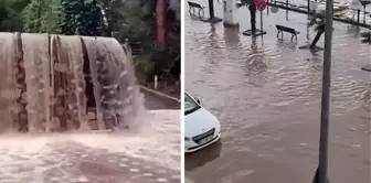 Bursa'da yollar dereye, merdivenler şelaleye döndü