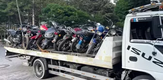 Afyonkarahisar Bolvadin İlçe Jandarma Komutanlığından 29 motosiklete trafik cezası