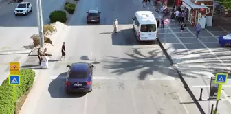 Adana'da Yayalara Yol Vermeyen Sürücülere Dron Destekli Cezai İşlem