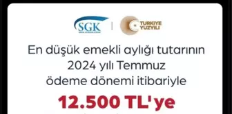 En düşük emekli aylığı 12 bin 500 liraya yükseltildi