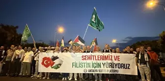 Antalya'da İsrail'in Gazze'ye saldırılarını protesto eden gösteri düzenlendi