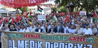 Bursa'da İran'da suikasta uğrayan Hamas lideri ve İsrail'in saldırıları protesto edildi