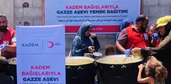 Gazze'deki Türk Kızılay aşevine KADEM'den destek